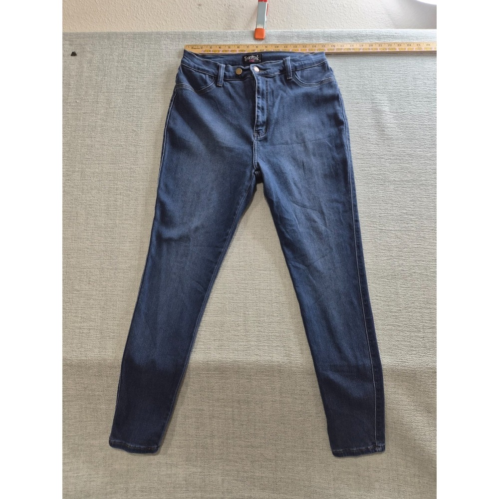 Swank A Posh Jeans Womens 1X Blue Denim Cotton Stretch Medium Wash Skinny Leg